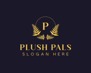 Luxury Hotel Wreath logo design