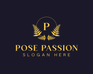 Luxury Hotel Wreath logo design