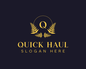 Luxury Hotel Wreath logo design