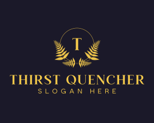 Luxury Hotel Wreath logo design