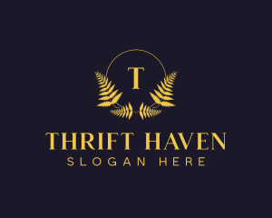 Luxury Hotel Wreath logo design