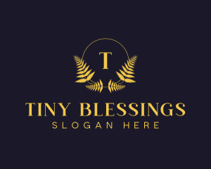 Luxury Hotel Wreath logo design