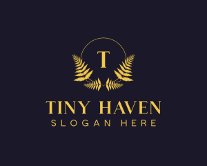 Luxury Hotel Wreath logo design