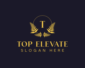 Luxury Hotel Wreath logo design