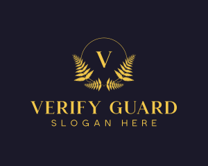 Luxury Hotel Wreath logo design