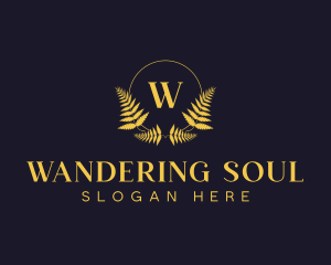 Luxury Hotel Wreath logo design