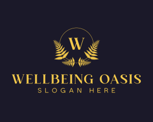 Luxury Hotel Wreath logo design