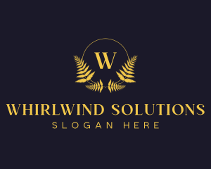 Luxury Hotel Wreath logo design