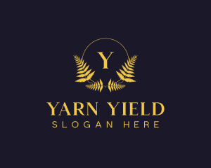 Luxury Hotel Wreath logo design