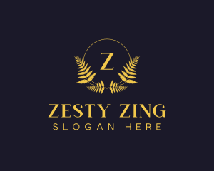 Luxury Hotel Wreath logo design