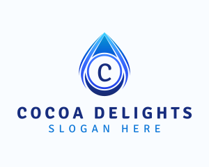 Water Liquid Droplet logo design