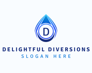 Water Liquid Droplet logo design