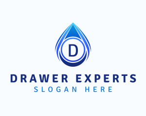 Water Liquid Droplet logo design