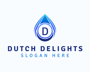 Water Liquid Droplet logo design