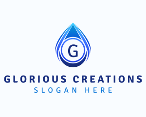 Water Liquid Droplet logo design