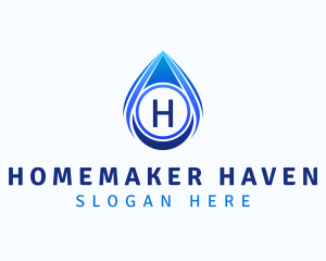 Water Liquid Droplet logo design