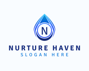 Water Liquid Droplet logo design