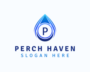 Water Liquid Droplet logo design