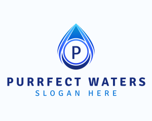 Water Liquid Droplet logo design