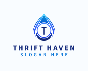 Water Liquid Droplet logo design