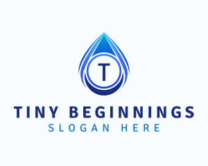 Water Liquid Droplet logo design