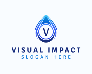 Water Liquid Droplet logo design