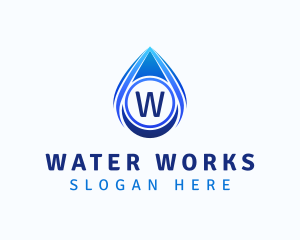 Water Liquid Droplet logo design