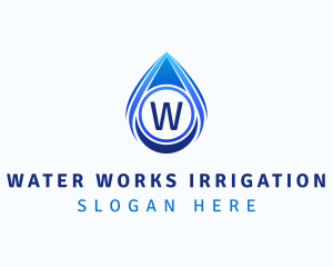 Water Liquid Droplet logo design