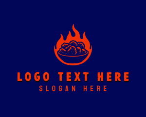 Flame Spicy Bowl logo design