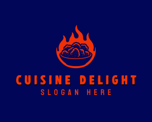 Flame Spicy Bowl logo design