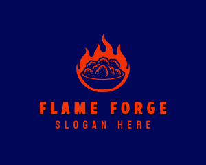 Flame Spicy Bowl logo design