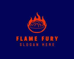 Flame Spicy Bowl logo design