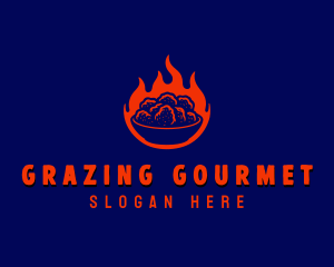 Flame Spicy Bowl logo design