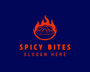 Flame Spicy Bowl logo design