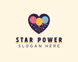 Balloon Heart Party logo design