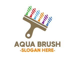 Colorful Necktie Brush logo design