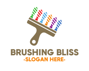 Colorful Necktie Brush logo design