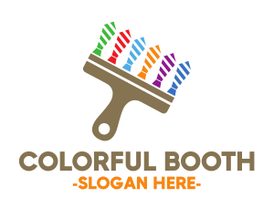 Colorful Necktie Brush logo design