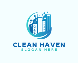 Sanitary Cleaning Building logo