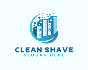 Sanitary Cleaning Building logo design