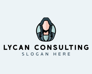 Professional Woman Consultant logo design