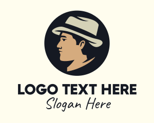 Headgear - Man Panama Hat logo design
