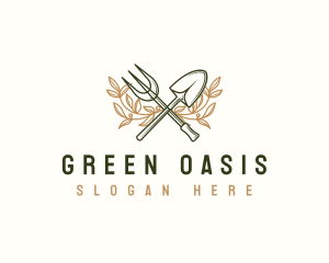 Gardening Landscaping Shovel logo