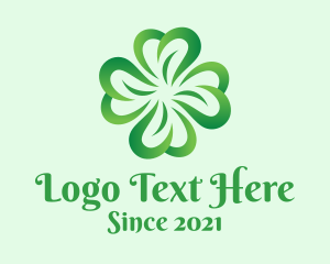 Green Four Leaf Clover logo