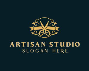 Elegant Scissors Boutique logo design