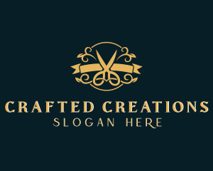 Elegant Scissors Boutique logo design