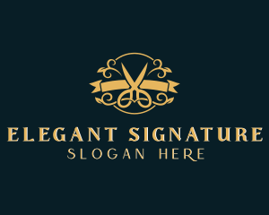 Elegant Scissors Boutique logo design