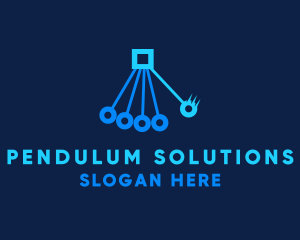 Pendulum Physics Technology logo design