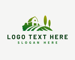 Minimalist Barn Landscaping logo design