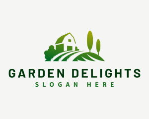 Minimalist Barn Landscaping logo design